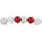 72ct. 2-Finish Red, Silver & White Glass Ball Ornaments